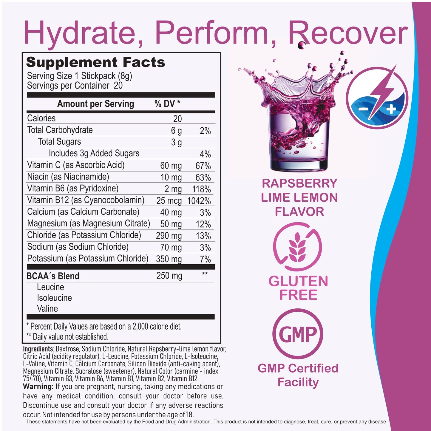 4ONE Hydration + Electrolytes with BCAAs